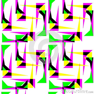 Seamless geometry abstract pattern with curved triangle elements Vector Illustration